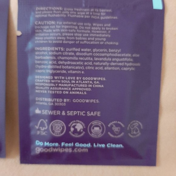 NIB 4 BOXES OF 16 WIPES EACH "DOWN THERE WIPES" BY GOODWIPES - Picture 12 of 13